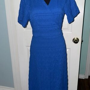 Chic Blue Midi Dress